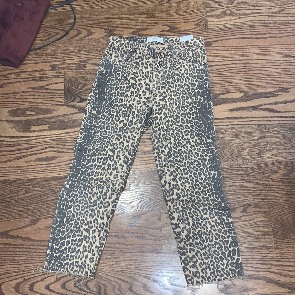 Leopard print denim jeans from MNG